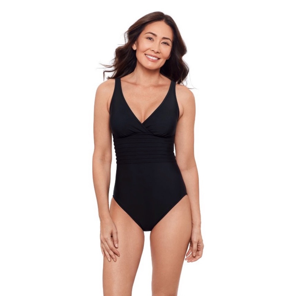Aqua green one piece swimsuit